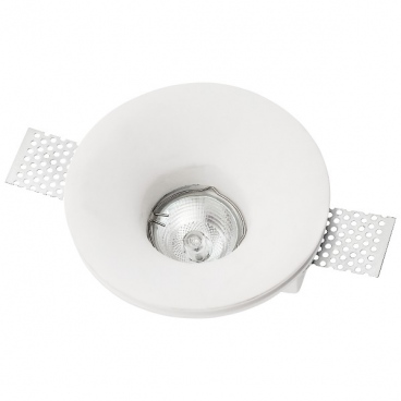 Spotlight Χωνευτό Στρογγυλό Γύψινο Φωτιστικό GU10 Λευκό (5633)