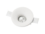 Spotlight Χωνευτό Στρογγυλό Γύψινο Φωτιστικό GU10 Λευκό  (5633)