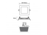 LED SMD panel PLATO 6W 120° 4000K (PLATO640SW)