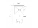 LED SMD προβολέας με αισθητήρα κίνησης Q 20W 110° 3000K (Q2030S)