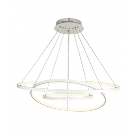 Zambelis Lights Led Τρίφωτο Κρεμαστό Φωτιστικό Λευκό (180030)