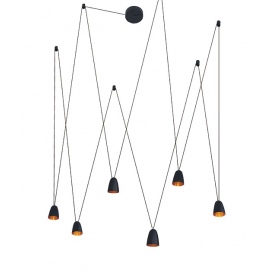 Zambelis Lights Led Πολύφωτο Κρεμαστό Φωτιστικό Μαύρο (18151)