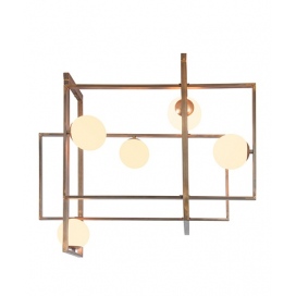 Zambelis Lights Πολύφωτο Φωτιστικό Οροφής Σκουριασμένο Χαλκό (17100)