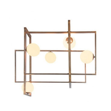 Zambelis Lights Πολύφωτο Φωτιστικό Οροφής Σκουριασμένο Χαλκό (17100)