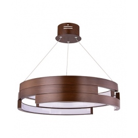 Zambelis Lights Led Κρεμαστό Φωτιστικό Καφέ Ξύλο (17002)