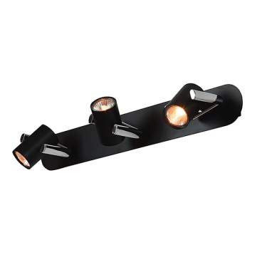 Zambelis Lights Τρίφωτο Επιτοίχιο Φωτιστικό Μαύρο (16190)