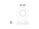 Aca Erin Χωνευτό Στρογγυλό Γύψινο Φωτιστικό GU10 Λευκό  (G90051C)