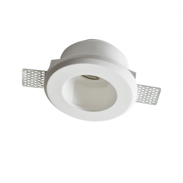 Aca Zoe Χωνευτό Στρογγυλό Γύψινο Φωτιστικό GU10 Λευκό&nbsp; (G90021C)