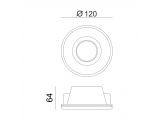 Aca Zoe Χωνευτό Στρογγυλό Γύψινο Φωτιστικό GU10 Λευκό  (G90021C)