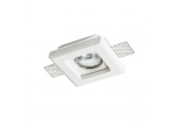 Aca Erin Χωνευτό Τετράγωνο Γύψινο Φωτιστικό GU10 Λευκό (G90041C)