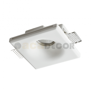 Aca Rory Χωνευτό Τετράγωνο Γύψινο Φωτιστικό GU10 Λευκό&nbsp;(G90031C)