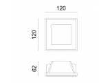 Aca Rory Χωνευτό Τετράγωνο Γύψινο Φωτιστικό GU10 Λευκό (G9001GC)