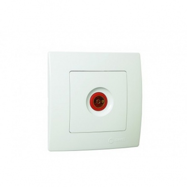 Makel Lillium Πρίζα TV Διέλευσης Λευκή (32001007)