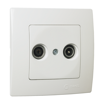 Makel Lillium Πρίζα TV - RADIO Τερματική Λευκή (32001065)