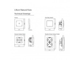 Makel Lillium Πρίζα Τηλεφώνου RJ11 & Δικτύου Data RJ45 Cat5 Λευκή (32001037)