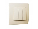 Makel Lillium Διακόπτης Τριπλός Μπεζ (32010091)