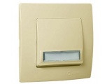 Makel Lillium Διακόπτης Μπουτόν Επιγραφής Μπεζ (32010130)