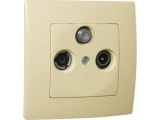 Makel Lillium Πρίζα SAT - TV - RADIO Τερματική Μπεζ (32010066)
