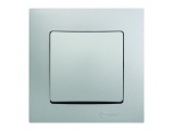 Makel Lillium Διακόπτης Απλός Ασημί Ματ (32018101)