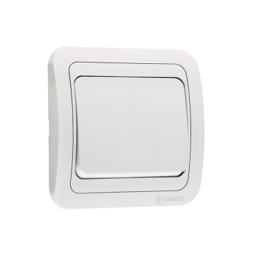 Makel Mimoza Διακόπτης Απλός Λευκός (12101)