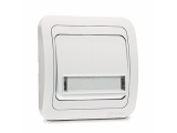 Makel Mimoza Διακόπτης Μπουτόν Επιγραφής Λευκός (12130)