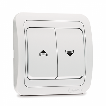 Makel Mimoza Διακόπτης Μπουτόν Ρολλών Λευκός (12141)