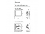 Makel Mimoza Πρίζα SAT - TV - RADIO Τερματική Λευκή (12066)