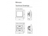 Makel Mimoza Πρίζα Ηχείων Λευκή (12080)