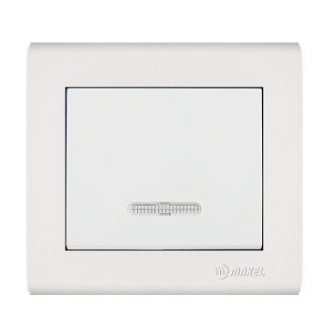 Makel Manolya Διακόπτης Μπουτόν με Φως Λευκός (41001124)