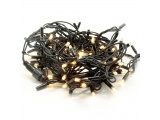 100 Led (5mm) Θερμά με Μαύρο Καουτσούκ Καλώδιο (100WWE44R)