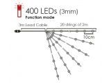 400 Led (3mm) RGB & Κίτρινα Λαμπάκια με Ασημί Καλώδιο Χαλκού & Πρόγραμμα (XSW400RGBYAF44)