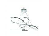 InLight Led Κρεμαστό Φωτιστικό 56W Χρώμιο (6151-CH)