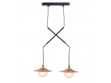 Aca Δίφωτο Κρεμαστό Φωτιστικό Ορειχάλκινο (HL4312P46BB)