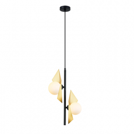 Aca Δίφωτο Κρεμαστό Φωτιστικό Χρυσό (HL42592P25BG)