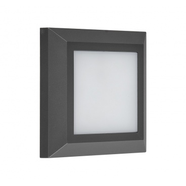 LED SMD επίτοιχη απλίκα 4W 3000Κ Γραφίτης (3-9701)