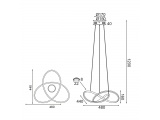 Aca Led Κρεμαστό Φωτιστικό 48W 3000K Λευκό (HM92LEDP48WH)