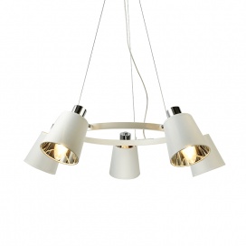 Aca Πεντάφωτο Κρεμαστό Φωτιστικό Λευκό (EG215P73WH)