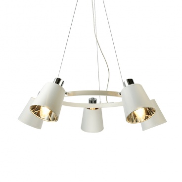 Aca Πεντάφωτο Κρεμαστό Φωτιστικό Λευκό (EG215P73WH)