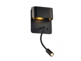 Aca Led Δίφωτο Επιτοίχιο Φωτιστικό 5W - 3W 3000K Μαύρο (V86LEDW45BK)