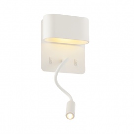 Aca Led Δίφωτο Επιτοίχιο Φωτιστικό 5W - 3W 3000K Λευκό (V86LEDW45WH)