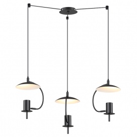 Aca Τρίφωτο Κρεμαστό Φωτιστικό Μαύρο (ZM933P60B)