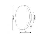 Aca Led Επιτοίχιο Φωτιστικό 24W 3000Κ Ø40 (ZM1724LEDWLL)