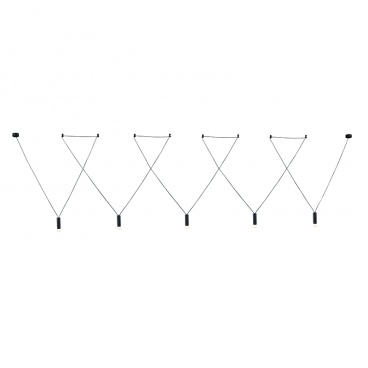 Aca Πεντάφωτο Κρεμαστό Φωτιστικό Μαύρο (YL22P5BK)