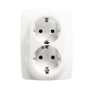 Acaelec Prime Διπλή Πρίζα Σούκο Ασφαλείας Λευκή (1000116201)