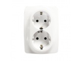 Acaelec Prime Διπλή Πρίζα Σούκο Ασφαλείας Λευκή (1000116201)