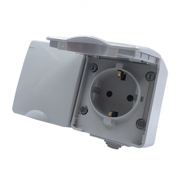 Acaelec Army Επιτοίχια Στεγανή Διπλή Πρίζα Σούκο Ασφαλείας (1000436406)