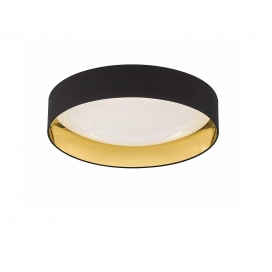 Fischer Honsel Led Πλαφονιέρα Sete Μαύρο-Λευκό-Χρυσό Φ60 (20312)