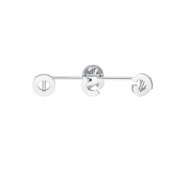 Fischer Honsel Led Πλαφονιέρα Donut Λευκό-Χρώμιο (23283)