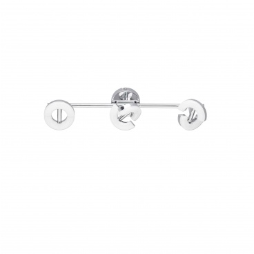 Fischer Honsel Led Πλαφονιέρα Donut Λευκό-Χρώμιο (23283)