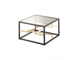 Fischer Honsel Led Τραπέζι με Ενσωματωμένο Φωτιστικό LED Square Μαύρο Ματ-Χρυσό Ματ 60x60x35 (40229)